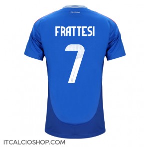 Italia Davide Frattesi #7 Prima Maglia Europei 2024 Manica Corta